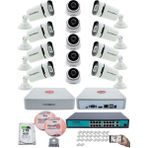 Kadraj Ip Güvenlik Kamera Seti - 5 iç Mekan Ip Kamera, 8 Dış Mekan Ip Kamera, 2tb H.d.d, 16 kanal Nvr, Gece Görüş, Uzaktan Izleme, Hareket Tabiki, Insan Tes - Beyaz