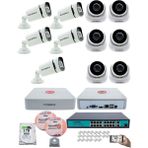 Kadraj Ip Güvenlik Kamera Seti - 6 iç Mekan Ip Kamera, 5 Dış Mekan Ip Kamera, 2tb H.d.d, 16 kanal Nvr, Gece Görüş, Uzaktan Izleme, Hareket Tabiki, Insan Tes - Beyaz