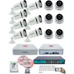 Kadraj Ip Güvenlik Kamera Seti - 6 iç Mekan Ip Kamera, 7 Dış Mekan Ip Kamera, 2tb H.d.d, 16 kanal Nvr, Gece Görüş, Uzaktan Izleme, Hareket Tabiki, Insan Tes - Beyaz