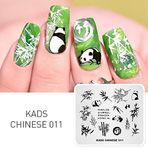KADS Tırnak Sanatı Damgalama Tabakları Hayvan Panda Bambu Desen Stampaggio di Modelli Stilli Cinese Modelli di Immagine di Stampa per Manicure (CN011)