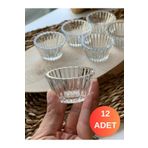 Kadzen 12 Adet Kahve Yanı Lokumluk Cam Lokumluk Mini Drajelik Cam Sunumluk Kahve Yanı Şekerlik Hediyelik