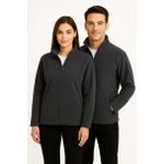 Kae Laurean Unisex Anti-Pilling Tüylenme Yapmayan Standart Fit Tam Fermuarlı Soğuk Geçirmez Polar Hırka - XL - Füme