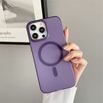 KaeMoon İphone 14/14PRO/14PROMAX Magsafe Uyumlu Üst Kalite Sararma Yapmayan Kablosuz Şarja Uygun Kılıf (14 MOR)