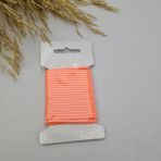Kaf Kumaş 3 mm Yuvarlak Yumuşak Lastik Ip 5 mt | Bel Paça Don Lastiği | Aksesuar Lastiği - Neon Turuncu