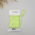 Kaf Kumaş 3 mm Yuvarlak Yumuşak Lastik Ip 5 mt | Bel Paça Don Lastiği | Aksesuar Lastiği - Neon Yeşil