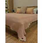 Kaf Kumaş Gül Kurusu 4 Katlı Çift Taraflı Çift Kişilik Müslin Battaniye Pamuk 230 x 240 cm - 230 x 240 cm