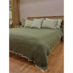 Kaf Kumaş Haki 4 Katlı Çift Taraflı Çift Kişilik Müslin Battaniye Pamuk 230 x 240 cm - 230 x 240 cm