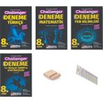 Kafa Dengi Yayınları 8. Sınıf LGS Challenger Türkçe Denemesi - Matematik Denemesi - Fen Bilimleri Denemesi - İnkılap Denemesi + Telefon Tutucu