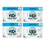 Kafa Dengi Yayınları 8.Sınıf LGS Matematik - Türkçe - Fen - İngilizce Kafa Test Seti 4 Kitap 2023