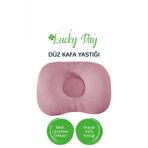 Kafa Yastığı Pembe Bebek Kafa Yastığı, Düz Kafa Yastık, Bebek Yastığı, Organik Pamuk Kumaş