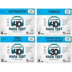 Kafadengi 2024 8. Sinif Lgs Matematik + Turkce + Fen + Din Kafa Test Seti 4 Kitap