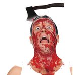 Kafaya Saplanmış Halloween Kanlı Balta Şaka Tacı - Lisinya