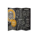 Kafe Temalı Özel Tasarım Paravan Room Divider PRV1212, 180 x 180