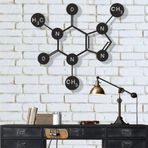 Kafein - Metal Duvar Dekoru - Ev Ofis Dekorasyonu - Yatak Odası, Oturma Odası Dekoru Heykel (18" G x 17" Y / 46x43cm)