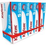 Kafem Beyaz Lateks Eldiven Pudralı (S) 100 Lü x 5 Paket