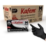 Kafem Çok Amaçlı Siyah Nitril Eldiven M 100'lü x 20 Paket Koli
