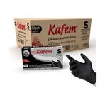 Kafem Çok Amaçlı Siyah Nitril Eldiven (S) 100 Lü X 20 Paket (Koli)