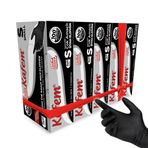 Kafem Çok Amaçlı Siyah Nitril Eldiven (S) 100 Lü X 5 Paket