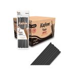 Kafem Siyah Kağıt Pipet 19,5cm 25li X 100 Paket Koli