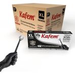Kafem Siyah Nitril Eldiven Pudrasız Ekstra Kalın Xl 50'li x 20 Paket