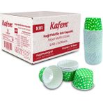 Kafem Yeşil Puantiyeli Muffin Kek Kapsülü 50'li x 30 Paket (Koli)
