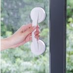 KAFENDA Büyük cam kapı ve pencere kolu, banyo sürgülü kapı, dolap, elbise dolabı, dikişsiz sap, buzdolabı sapı, duş tutamağı, vantuzlu sap (beyaz)