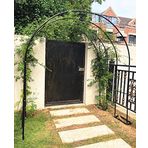 Kafes Bahçe Kemeri, Metal Pergola Tırmanma Bitkileri için Asma Düğün Kemeri Dekorasyonu, Hava Koşullarına Dayanıklı Dış Mekan Temalı Örgü, Siyah, 120 x 220 cm, 240