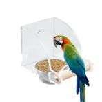 Kafes için Kuş Besleyici, Kuş Besleyici Kafesi,Şeffaf Kuş Kafesi Su Besleyici | Parrot Food Bowl Malzemeleri, Etkileşimli Yemleme Oyuncak, Cockatiel Sincap Finch Uhennirds Kanaryası