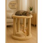 Kafes Model Yataklı 45 cm Kedi Tırmalama/ Elyaf Dolgulu Konforlu ve Oyun Alanlı Kedi Tırmalama Tahtası | Kediler Için Rahat Yatak, Eğlenceli Oyun ve Sağlam Tırmalama Imkanı Sunan Fonksiyonel Ürün
