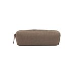 Kaff 01106 Kahverengi Krinkıl Kumaş Unisex Tek Bölmeli Suya Dayanıklı Parmak Kalemlik Kalem Kutusu