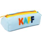 Kaff 01109 Buz Mavi Üç Gözlü Renkli Fermuar Su Geçirmez Bondit Kumaş Peluş Baskılı Kalem Kutusu Kalemlik