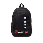 Kaff 3 Gözlü Siyah Su Geçirmez Ortopedik Sırt Destekli Unisex Sırt Çantası 00310