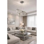 Kafkas 35X25KARE Gümüş 2 Katlı Kristal Avize - Altın