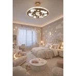 Kafkas 60LIK Dream Moon Gold Genç Odası Modern Kristal Fleksi Avize - Altın