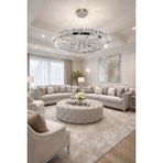 Kafkas 65LİK Yıldızlı Daire Gümüş Modern Kristal Avize - 1