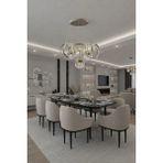 Kafkas Elegance Cappuccino Avize – 3'lü Kristal Küre Tasarım - 4 - Kiremit
