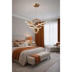Kafkas Tarçın Taç Kristal Halkalı LED Avize Le - 2 - Bronz