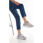 KAFKASLAR AYAKKABI Kafkaslar Kalın Taban Ortopedik Renkli Bayan Sneakers Spor Ayakkabı - Gri-Mor