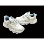 KAFKASLAR AYAKKABI Ortopedik Kalın Taban Yeni Model Kız Çocuk Sneakers Spor Ayakkabı - 001 - Beyaz