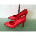 KAFKASLAR AYAKKABI Yeni Model 9 cm Kadeh Topuk Stiletto Ayakkabı - Koyu Kırmızı