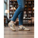 KAFKASLAR AYAKKABI Yeni Model Düz Taban Sneaker Kum Renk Kadın Spor Ayakkabı - Kum - Kahve