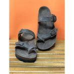Kafkaslar Baş Parmak Geçmeli Tam Ortopedik Birkenstock Model Bay Bayan Parmakarası Terlik - Vizon - Toprak