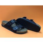Kafkaslar Iki Tokalı Tam Ortopedik Ter Yapmaz Birkenstock Model Bay Bayan Terlik Neon - Siyah Tay