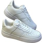 Kafkaslar Kalın Taban Kışlık Bay Bayan Düz Force Spor Sneakers Ayakkabı - 00001-Beyaz