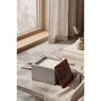 KAFNA Büyük Boy Beton Mum Doğal Ahşap Kapaklı Minimalist Dekor Mum