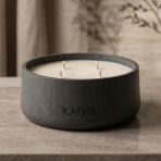 Kafna Lavanata Kokulu | Büyük Boy Dekoratif Beton Mum - %100 Soya Wax | Antrasit