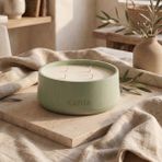Kafna Matcha Kokulu | Büyük Boy Dekoratif Beton Mum - %100 Soya Wax | Yeşil