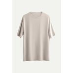 KAFT Erkek Oversize/ Relax Fit Basic T-Shirt - Bone