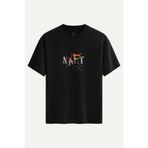 KAFT Erkek Oversize Urban Tasarım T-Shirt - Naka
