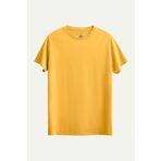 KAFT Erkek Regular Fit Basic T-Shirt - Sulphur